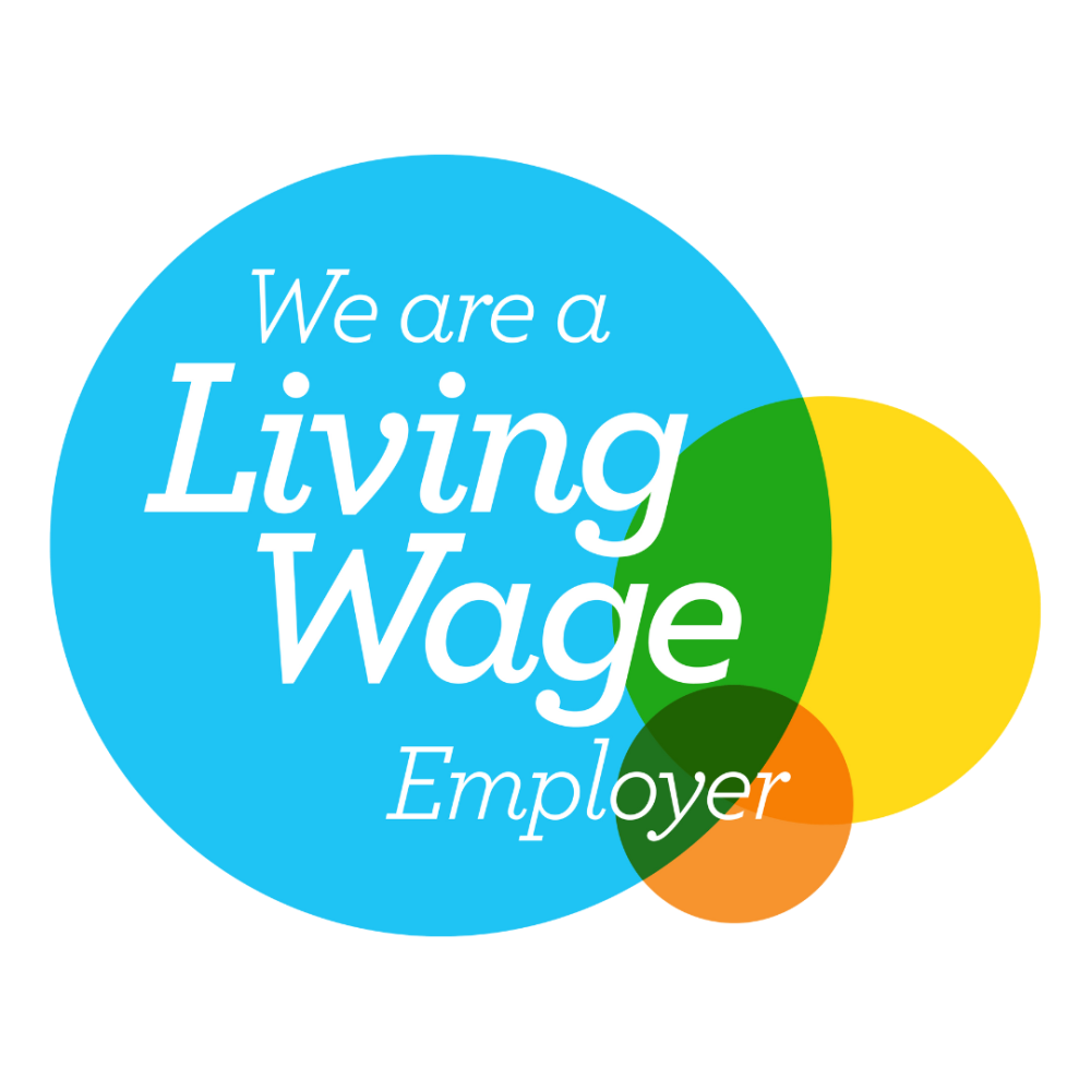 We are a Living Wage Employer logo.