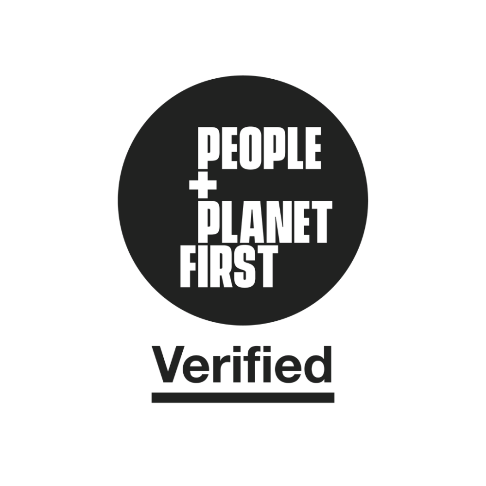 PEOPLE + PLANET FIRST Verified logo.